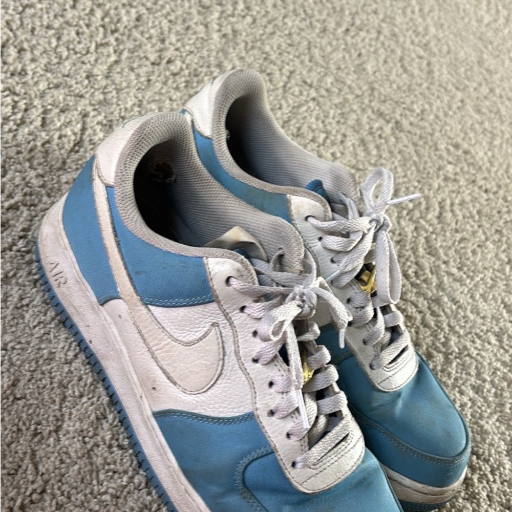 Nike Air Force 1 baby Blue and White Sneakers